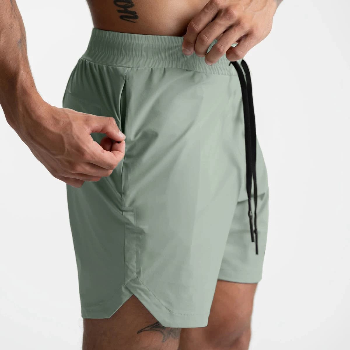 Short de course pour hommes, monocouche tissé, séchage rapide, couleur unie, Fitness, sport, décontr