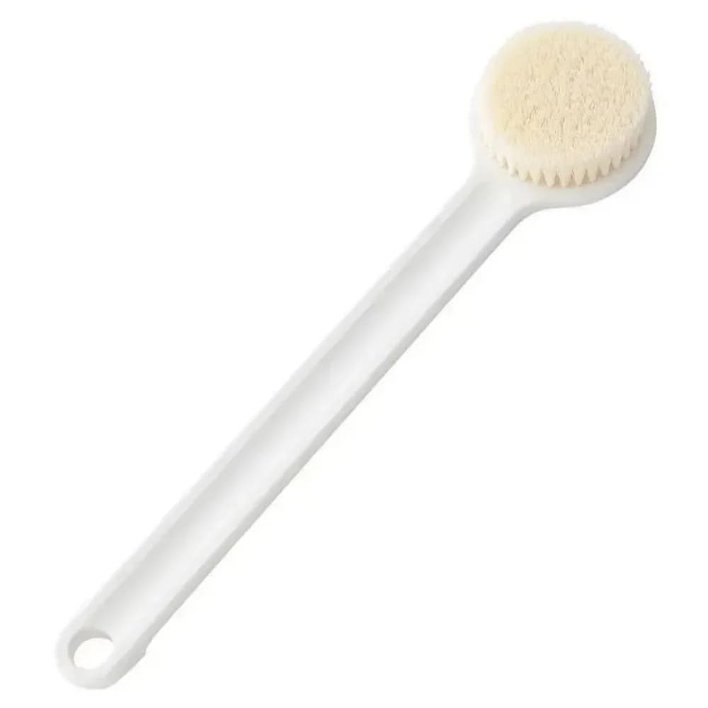 1 pièce Brosse de bain à long manche à poils doux, éponge exfoliante corporelle pour le dos et les z