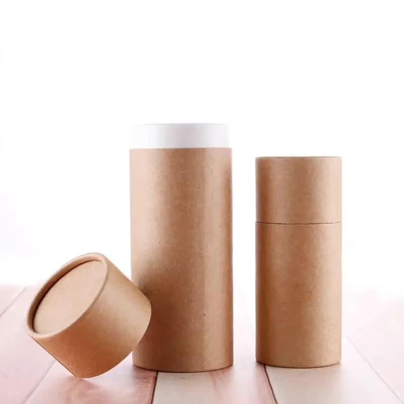 Boîte en Papier Kraft pour Emballage Cadeau, Bouteille d'Huile à Intervalles Rondes, Tube en Carton