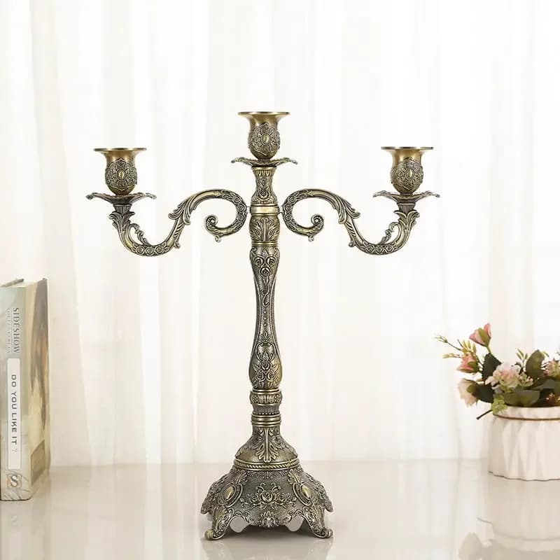 Bougeoir en métal bronze pour restaurant, porte-bougie, décoration de mariage, ci-après lelight QueP