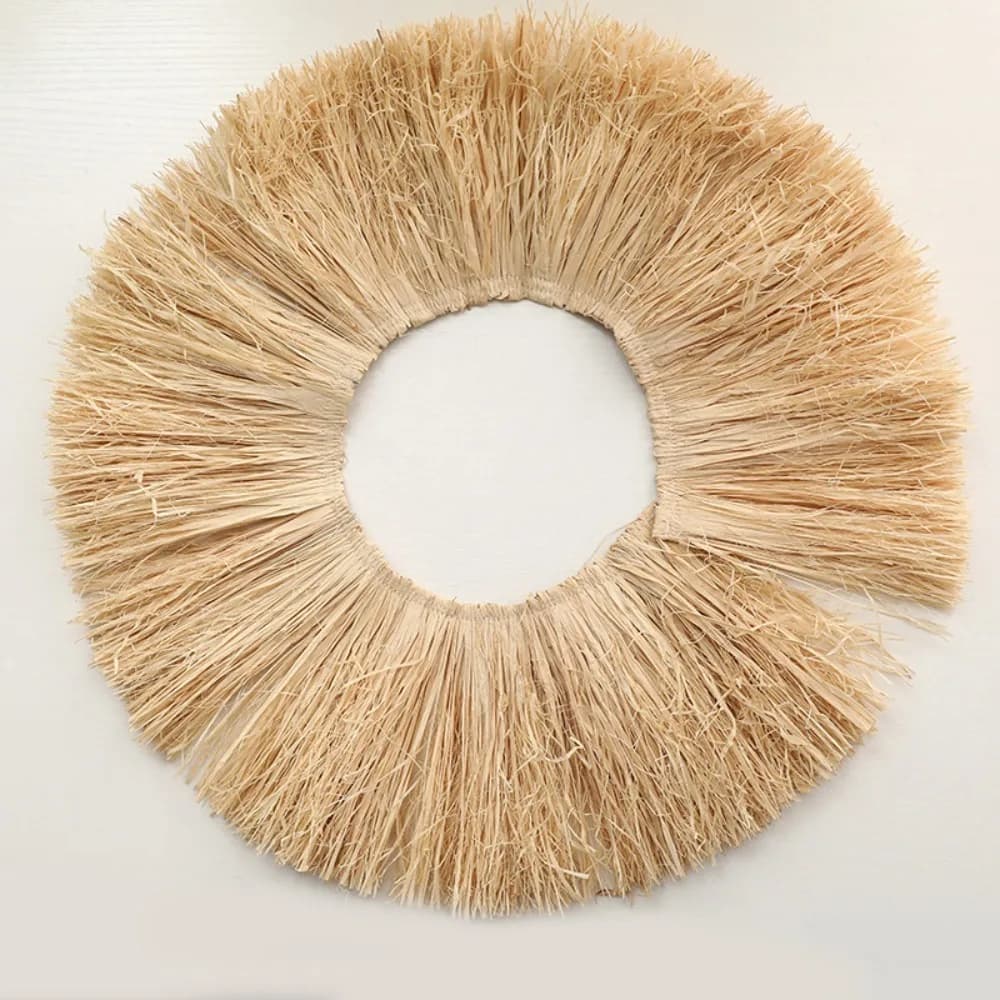 Guirxiété de Mariage Durable avec Garniture à Franges en Jute, Glands en Paille Lafite, Décoration M