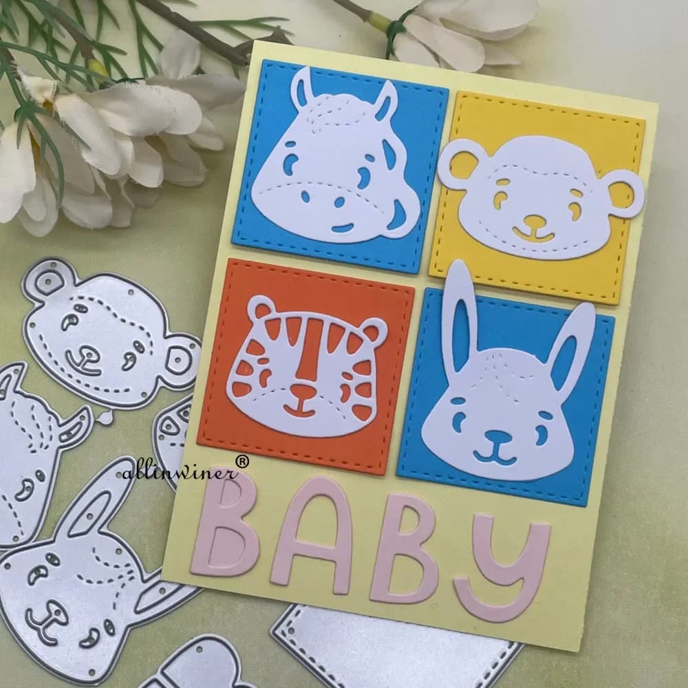 Matrice de découpe en métal pour loisirs créatifs, motif animal, pour scrapbooking, cartes en papier