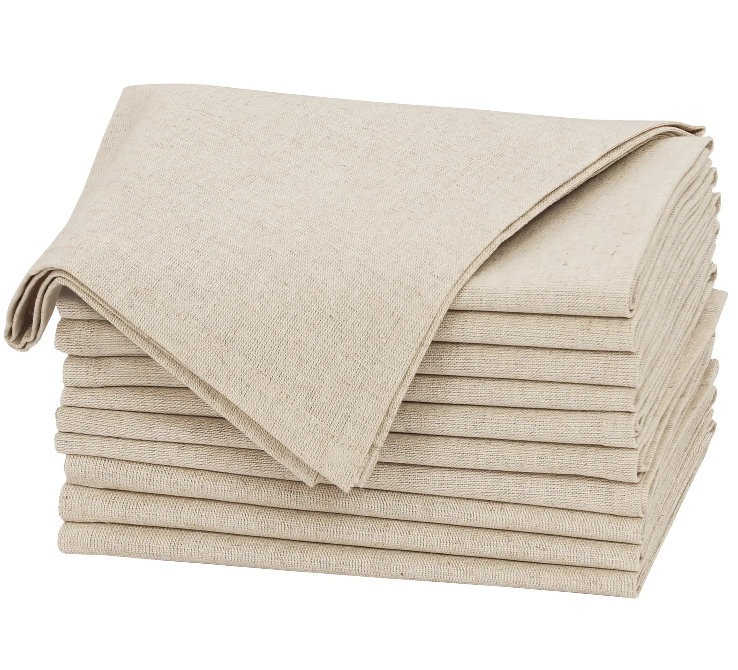 Ensemble de serviettes en lin 6/10/12, 30x30cm, serviettes en coton et lin lavables, douces, serviet