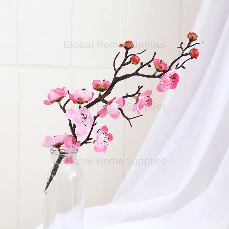 Fleur de prunier sans Pot plante de fleur artificielle petites fleurs ornements d'arbre simulé maria