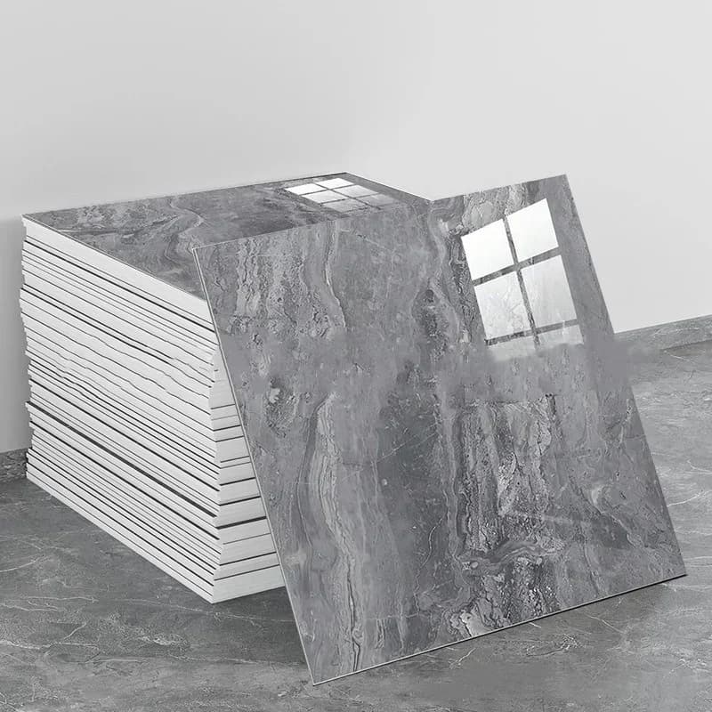 Autocollants de carrelage de sol à décoller et à coller, carreaux de vinyle imperméables en marbre p