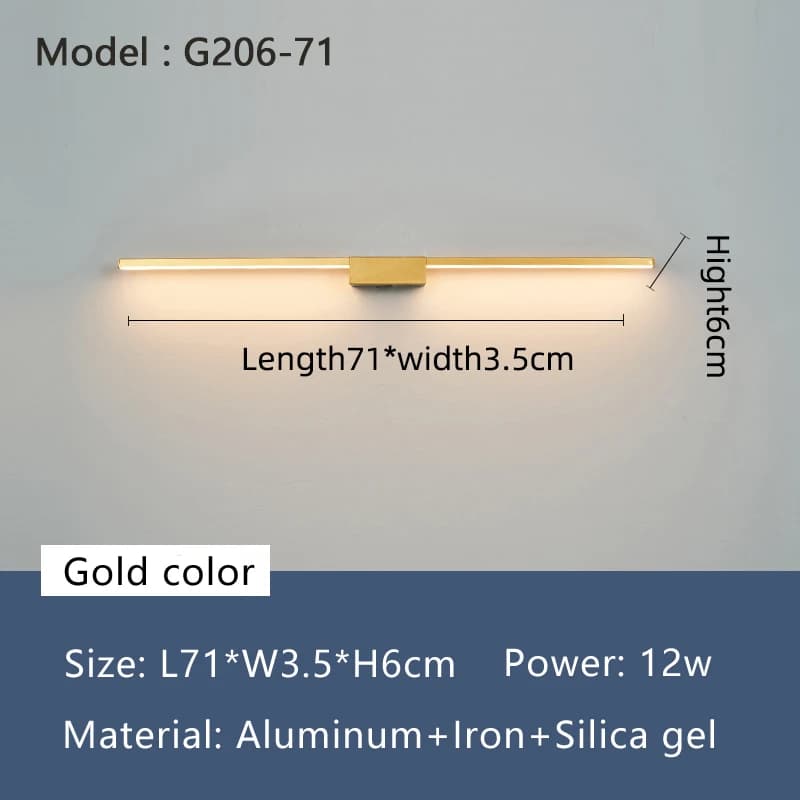NEO Gleam LED salle de bain miroir lumière moderne applique 19 W-27 W L70 90 110 cm AC85V-265V mural
