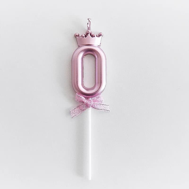 Bougie à chiffres roses pour décoration de gâteau d'anniversaire, bougies à Cupcake pour fête, acces