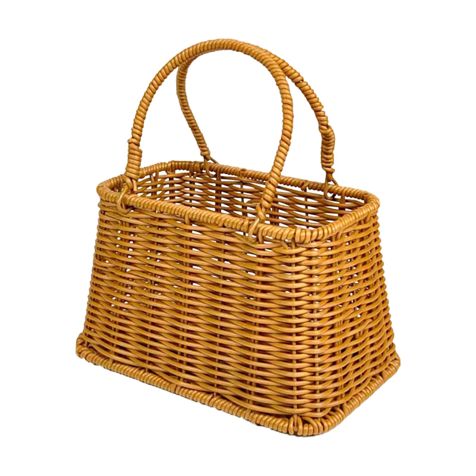 Panier de rangement de style osier, bac de rangement polyvalent, durable et léger, pour la maison et