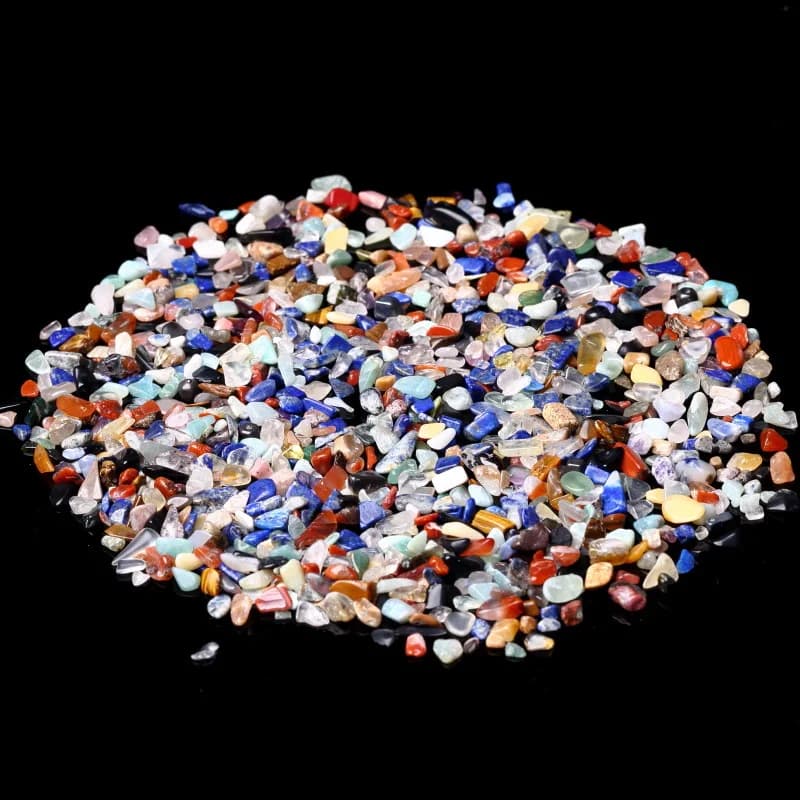 Pierres naturelles, cristaux de gravier, puce de minerai de Quartz, minéraux, guérison Reiki, Agates