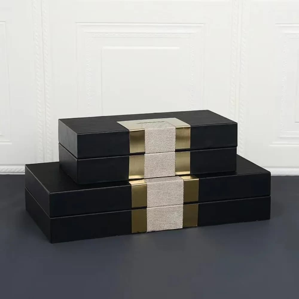 Grande Boîte de Rangement de Bijoux en Cuir, Conteneur pour Bagues, Colliers et Boucles d'Oreilles