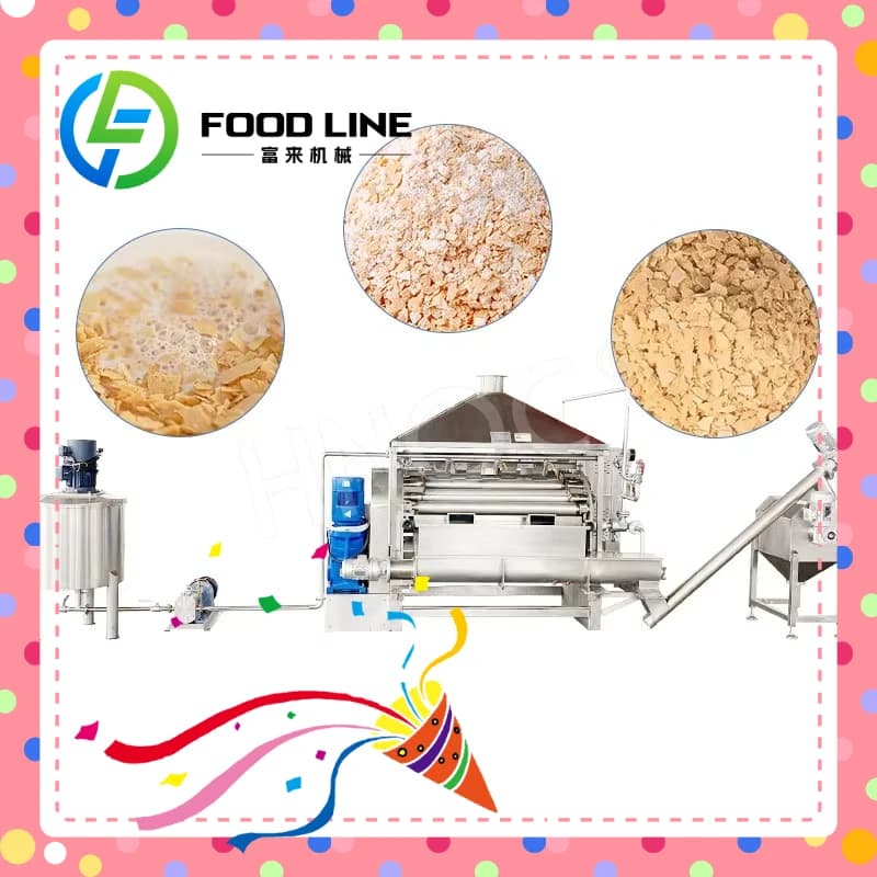 Ligne automatique de traitement de flocons de flocons d'avoine de riz de machine de céréales de bébé