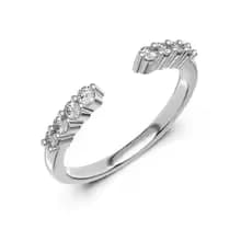 Bague empilable en Moissanite pour femmes, coupe Marquise, en argent S925, diamant, bracelet de mari