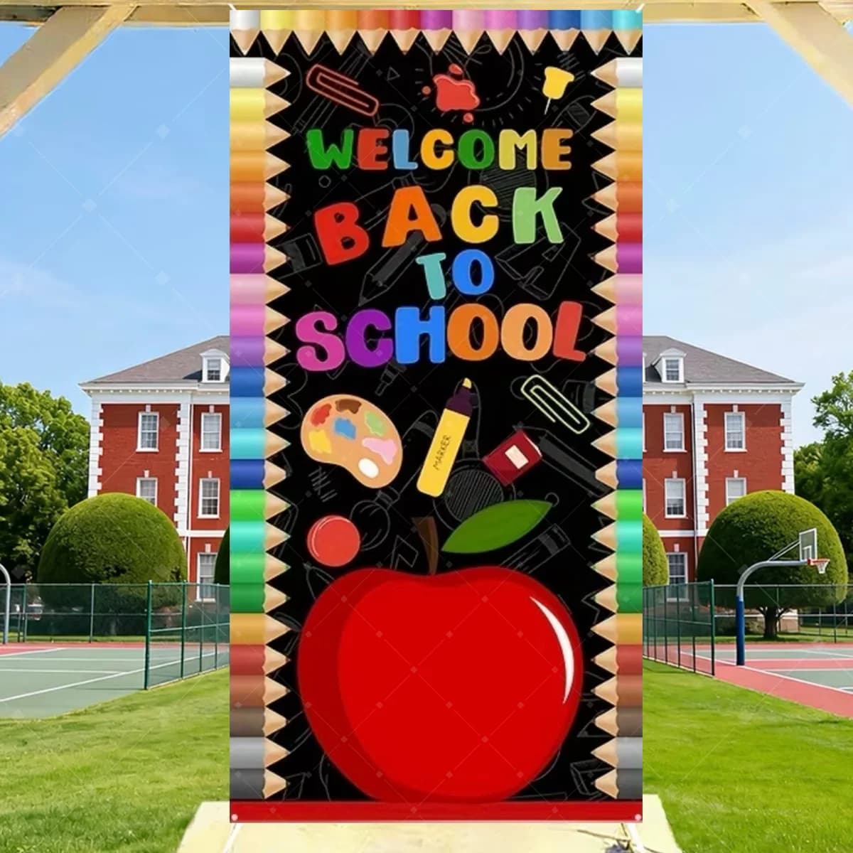 Décorations de porte et de fond pour fête de rentrée scolaire, Bienvenidos De Regreso A Clases en es