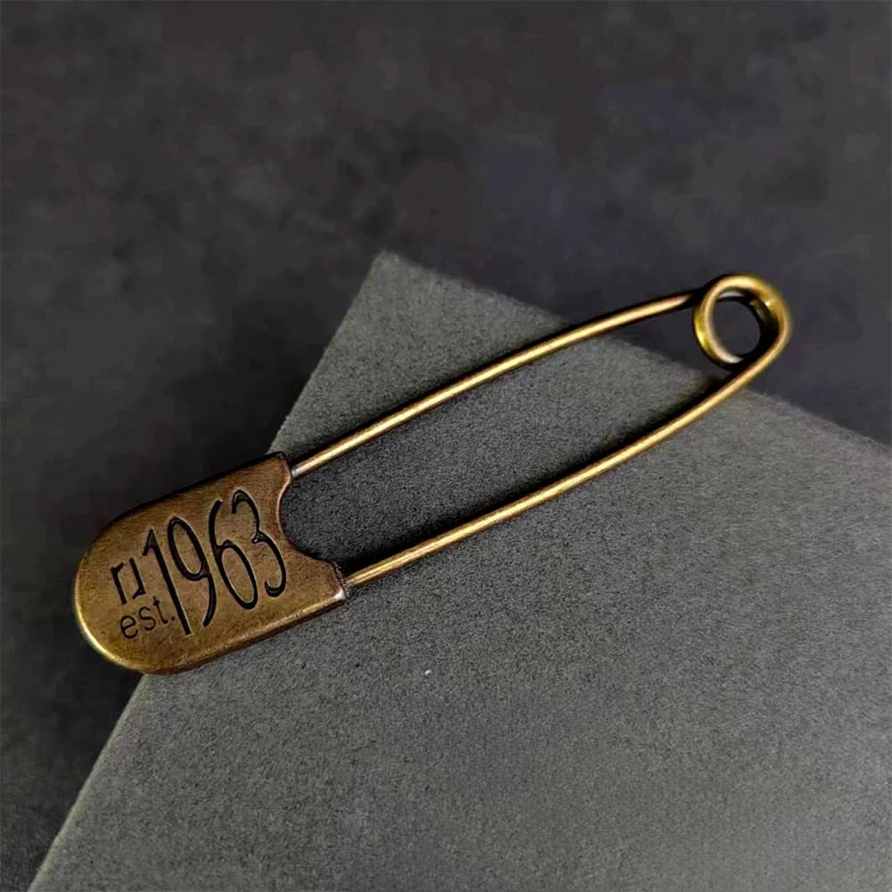 Épingles décoratives pour châles, style vintage, épingles de sûreté en forme de lettre, en cuivre du