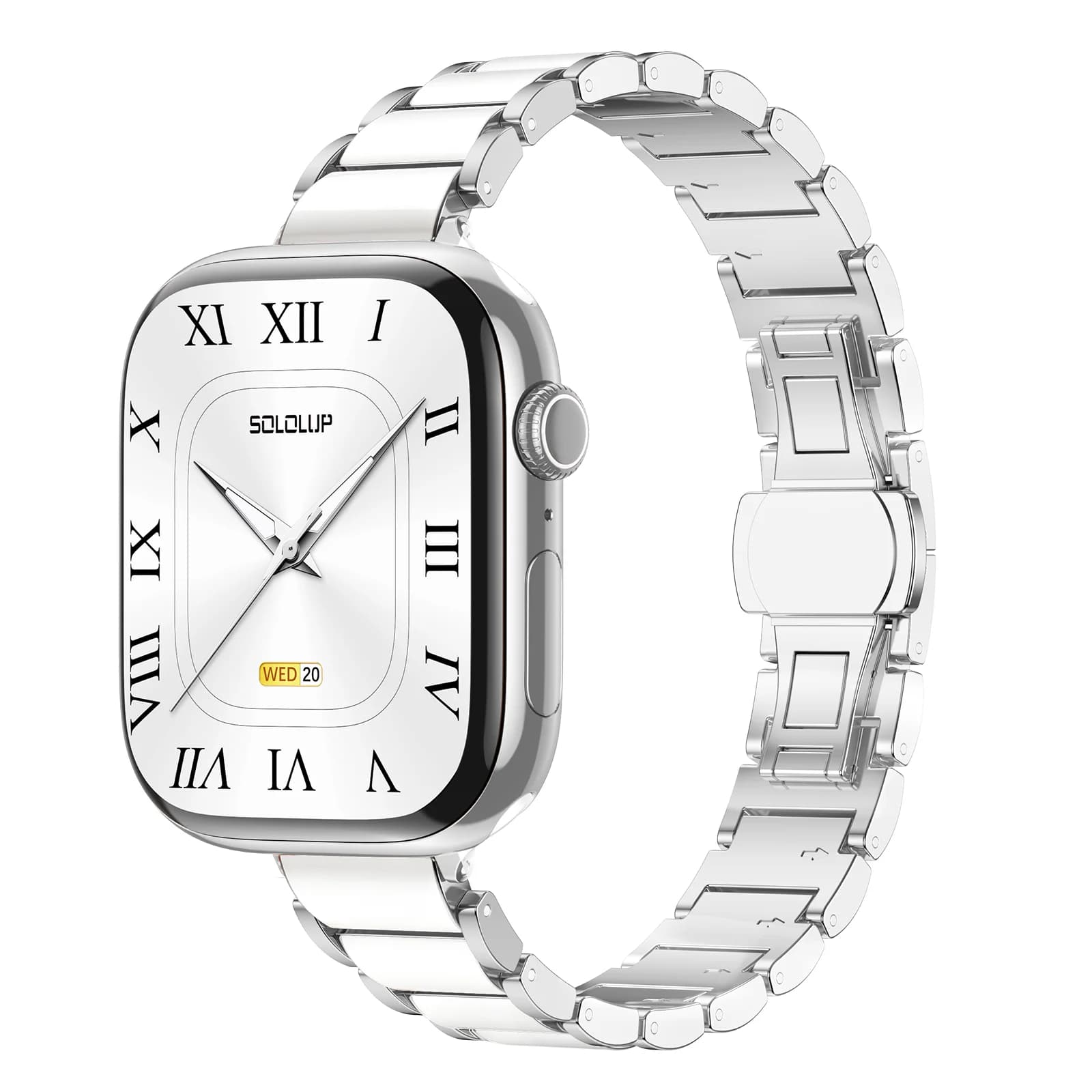 Bracelet en céramique de luxe pour Apple Watch 42/41/40/38 mm – Bracelet élégant et brillant pour fe