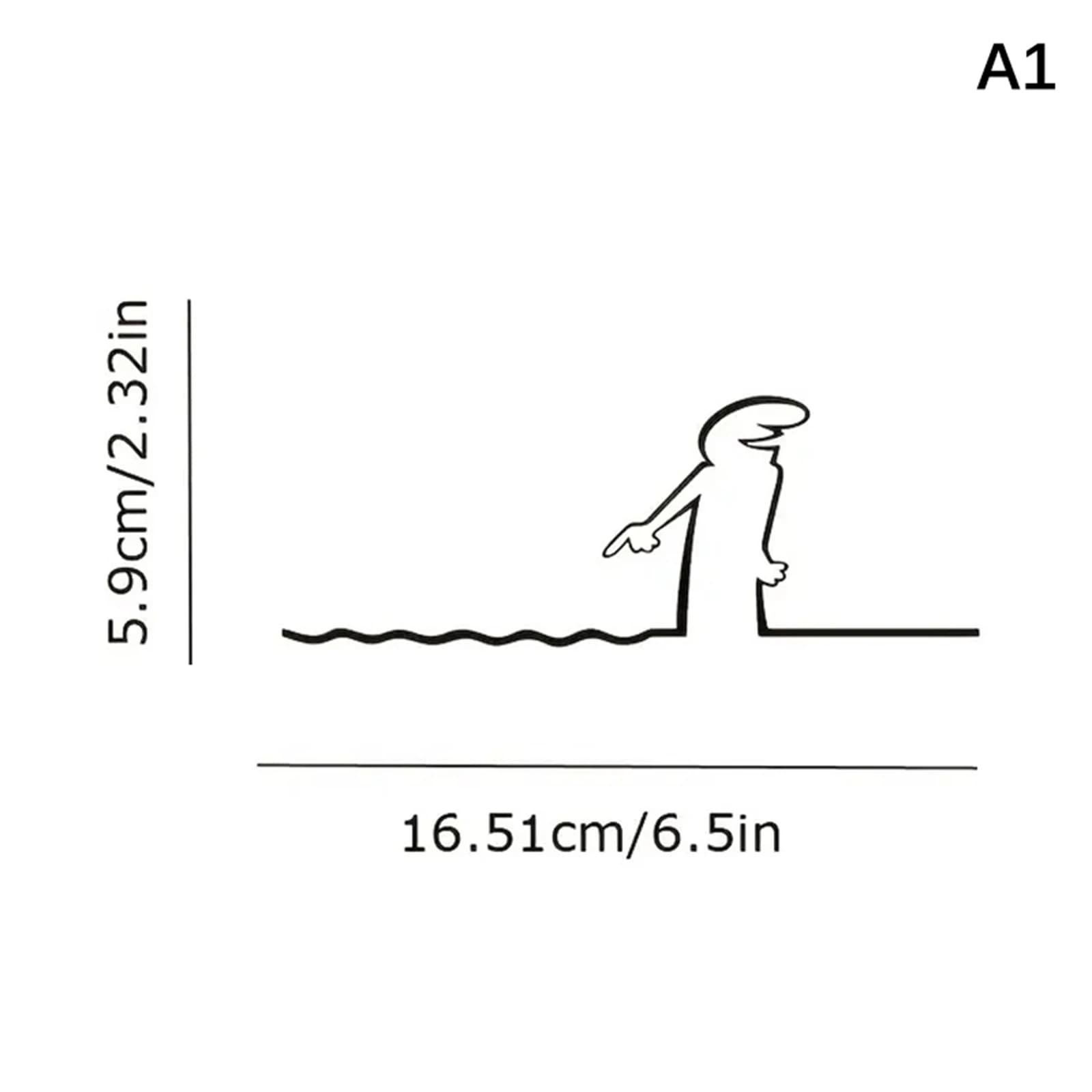 La Linea – autocollant mural artistique minimaliste, autocollant imperméable pour murs, portes, vitr