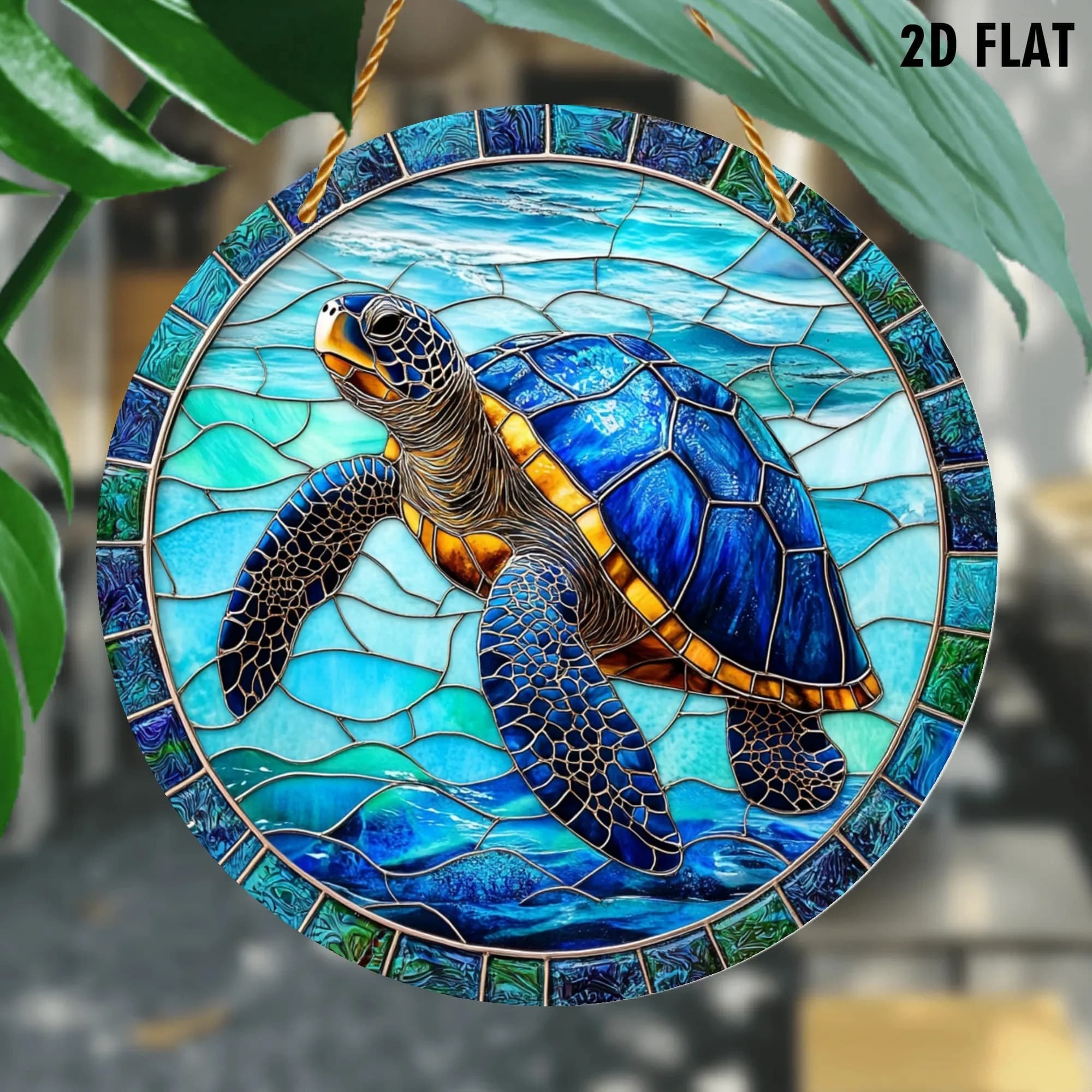 Plaque 2D plate - [Plaque 2D] Plaque 2D, 1 pièce, Attrape-soleil, Décoration de fenêtre en verre tei