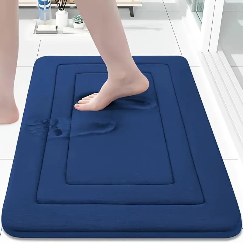 1 tapis de bain en mousse à mémoire de forme |   Tapis antidérapant absorbant Vintage, tapis rectang
