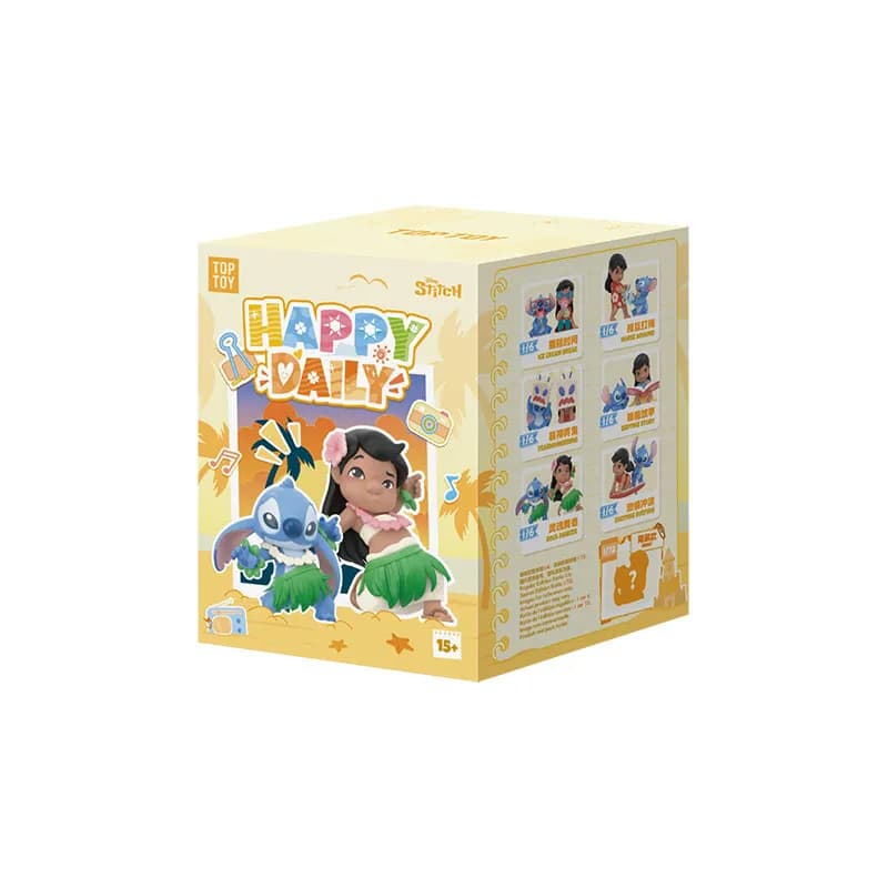 Disney Stitch Happy Daily Series Blind Box, figurine d'action mystère, figurine anime Lilo, décorati
