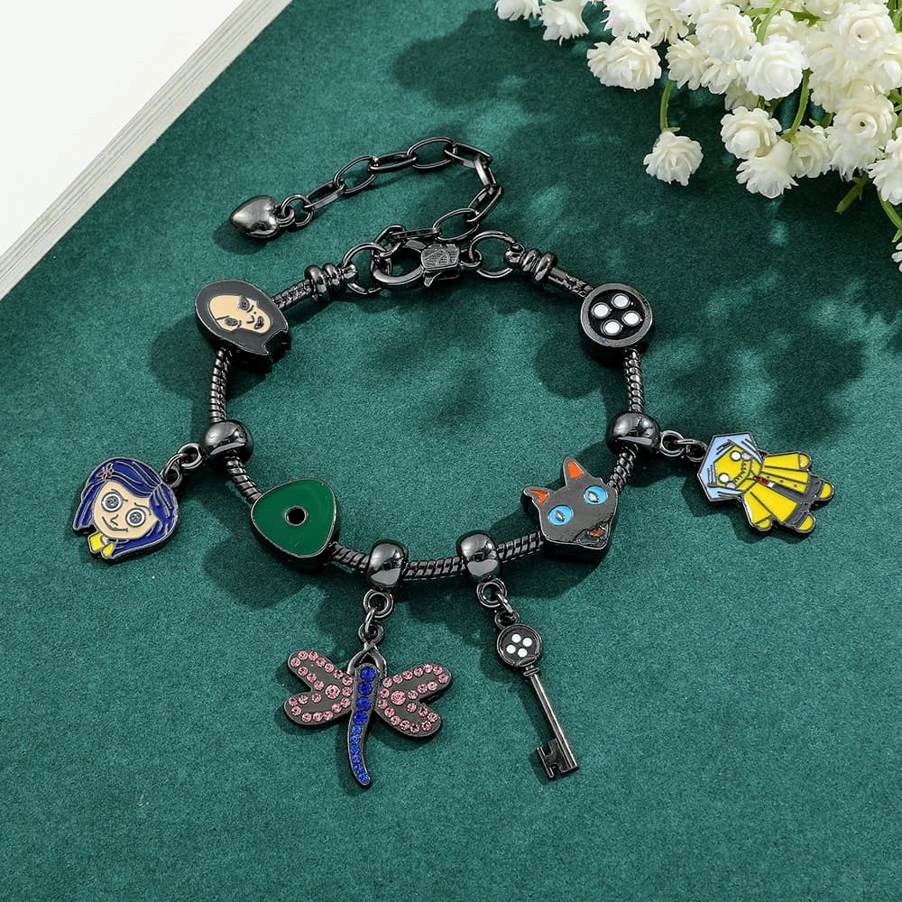 Coraline et la porte secrète Bracelets à breloques femmes Halloween bijoux de noël mode chaînes à ma