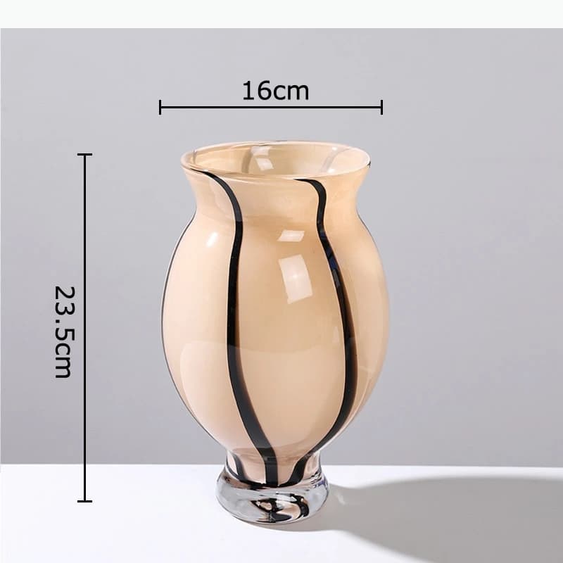 Vase en verre moderne du milieu du siècle, pots à fleurs créatifs, décoration de table, arrangement