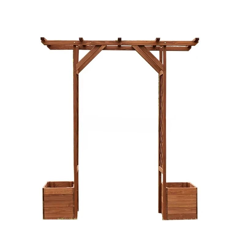 Jardinière en bois de jardin d'ornement, arc de mariage, tonnelle avec Pot de fleur