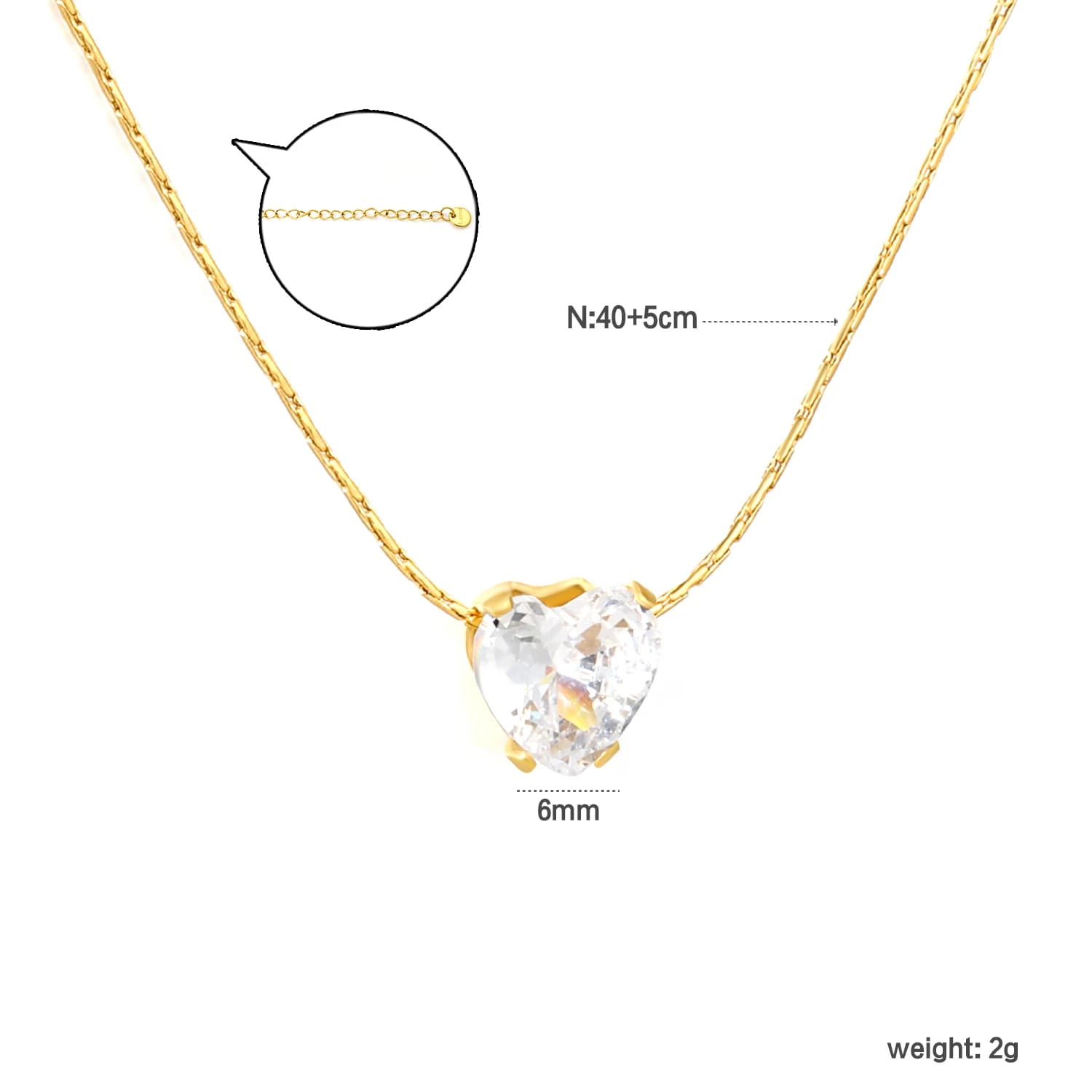 LUXUSTEEL – pendentif en acier inoxydable pour femmes et hommes, collier rond en strass pour femmes,
