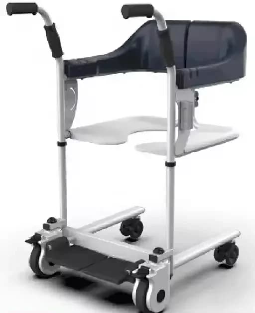Chaise de toilette mobile pliable réglable pour personnes âgées handicapées, chaise de bain, chaise 
