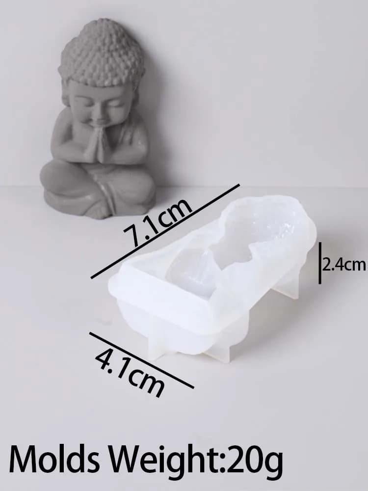 Moule en silicone Bouddha pour bougies créatives, DIY, fabrication artisanale, savon d'aromathérapie