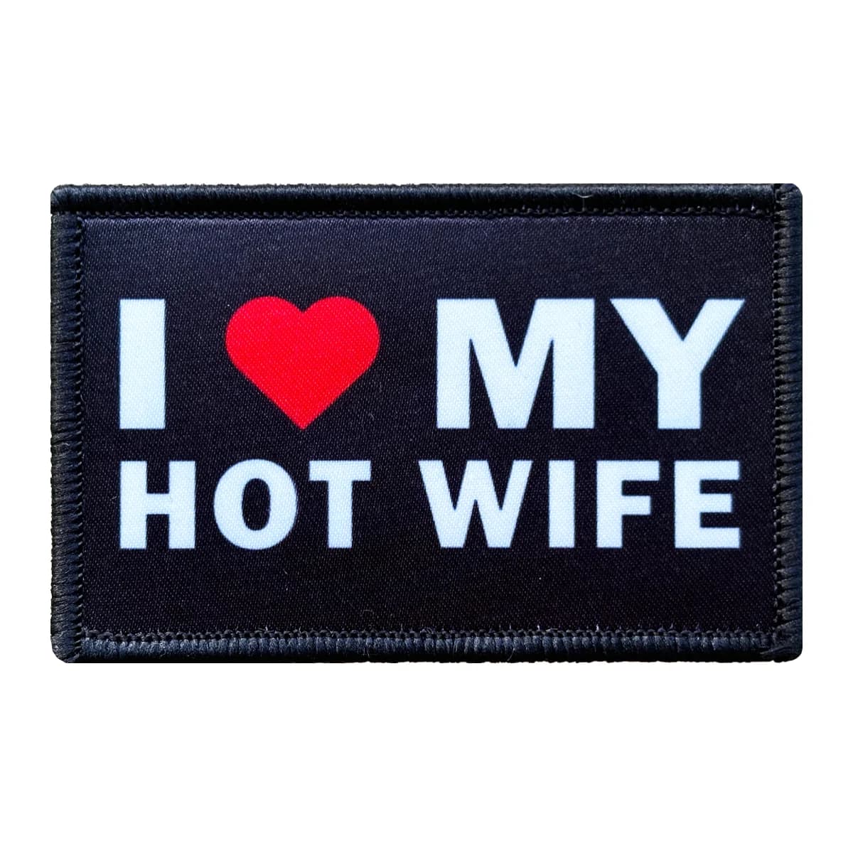 Patch moral humoristique « J'aime ma femme sexy », patch à fixation auto-agrippante, badge imprimé s
