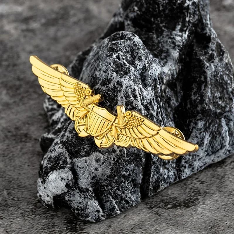 Broche ailes de l'armée américaine, pilote de commande Goledn, Badge de décoration pour vêtements