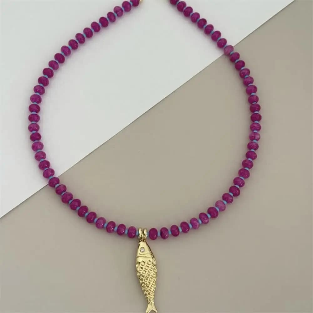 Collier en acier inoxydable plaqué or pour femmes, 4 modèles tendance, pendentif tortue de poisson,