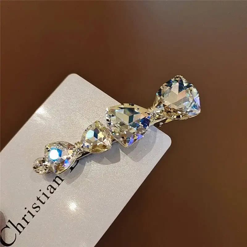 Barrette à cheveux en cristal, style doux et frais, pince à cheveux en cristal blanc, pince pour fra