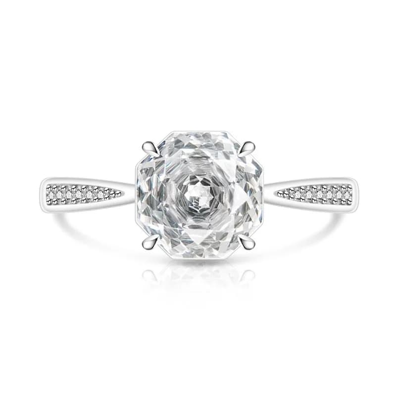 Bague pour femme en argent sterling 925 avec diamant à taille rose et haute teneur en carbone, simpl