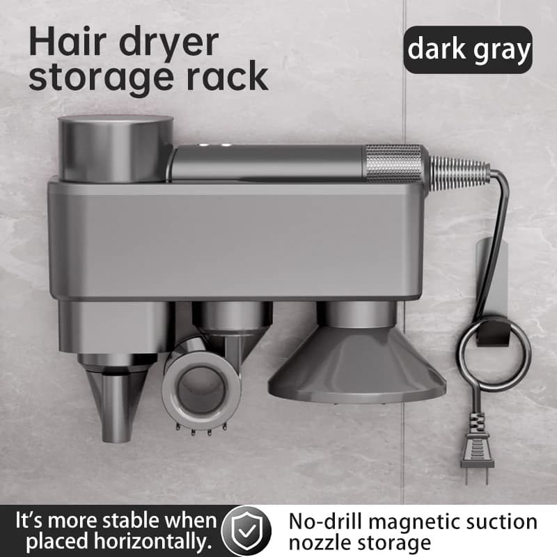 Support mural pour sèche-cheveux compatible Dyson, pour salle de bain, usage domestique, adhésif pui