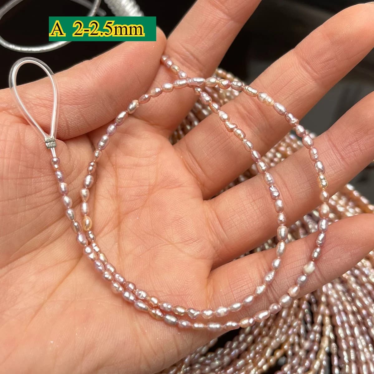 Perles de riz naturelles d'eau douce, petites perles violettes pour la fabrication de bijoux, access