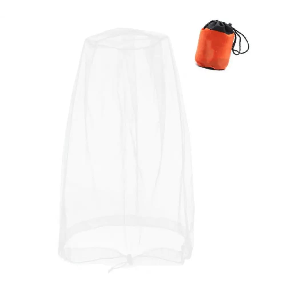 Moustiquaire fine maille pour la tête avec cordon de serrage pour chapeau, respirante, protection co