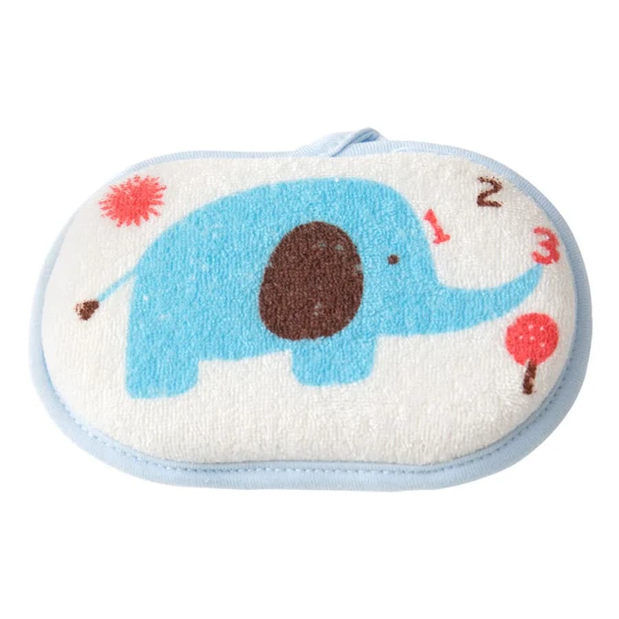 Éponge de bain pour bébé, motif éléphant de dessin animé, en coton, pour enfants, forte absorption d