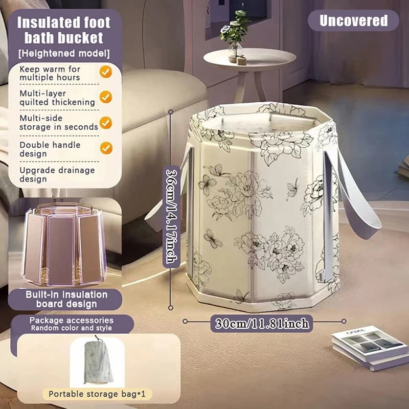 Baignoire de pieds pliable pour mollets, portable pour la maison et la chambre, baignoire de pieds i