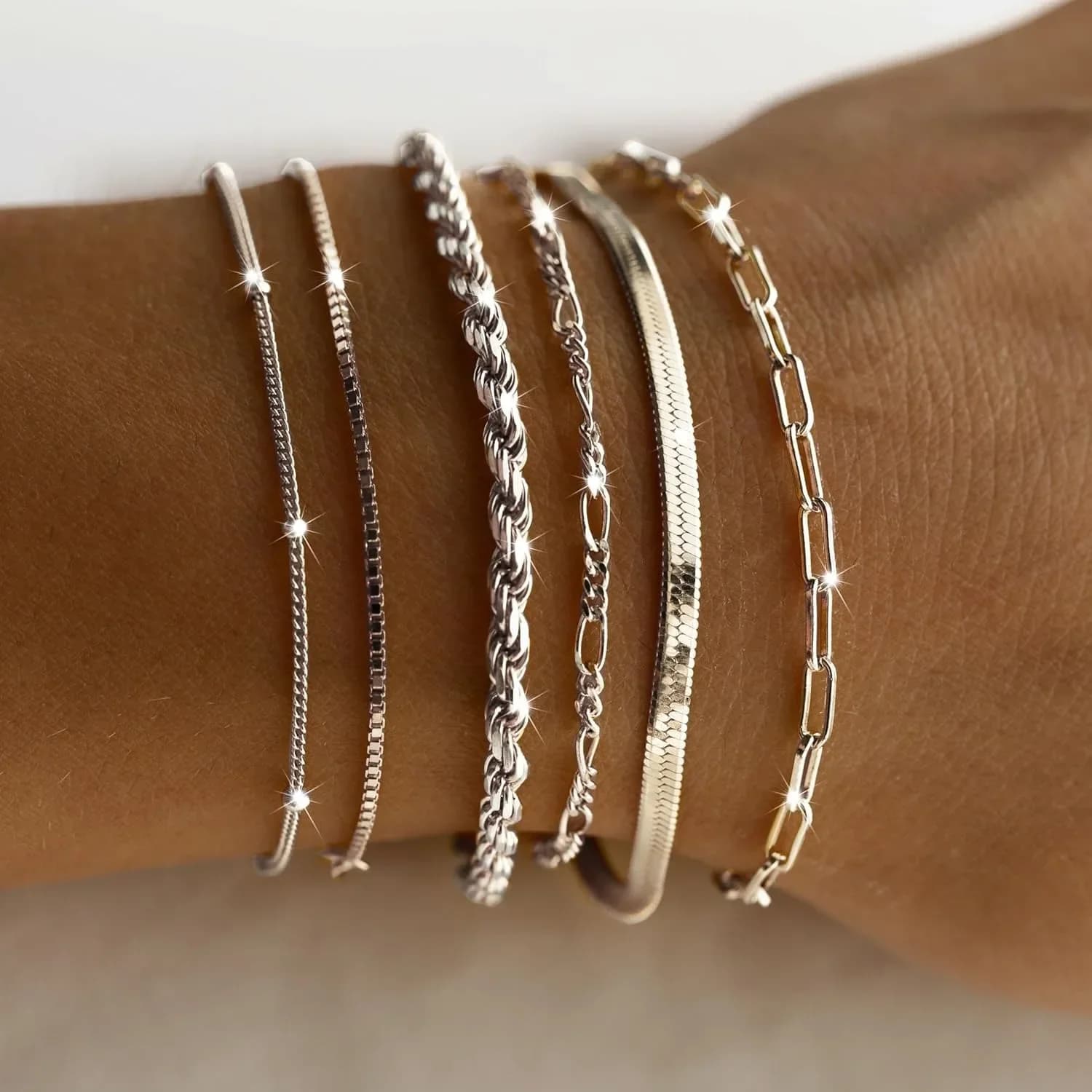 Coffret cadeau Bracelets en argent pour femmes, ensemble de bijoux tendance en argent Sterling 925,