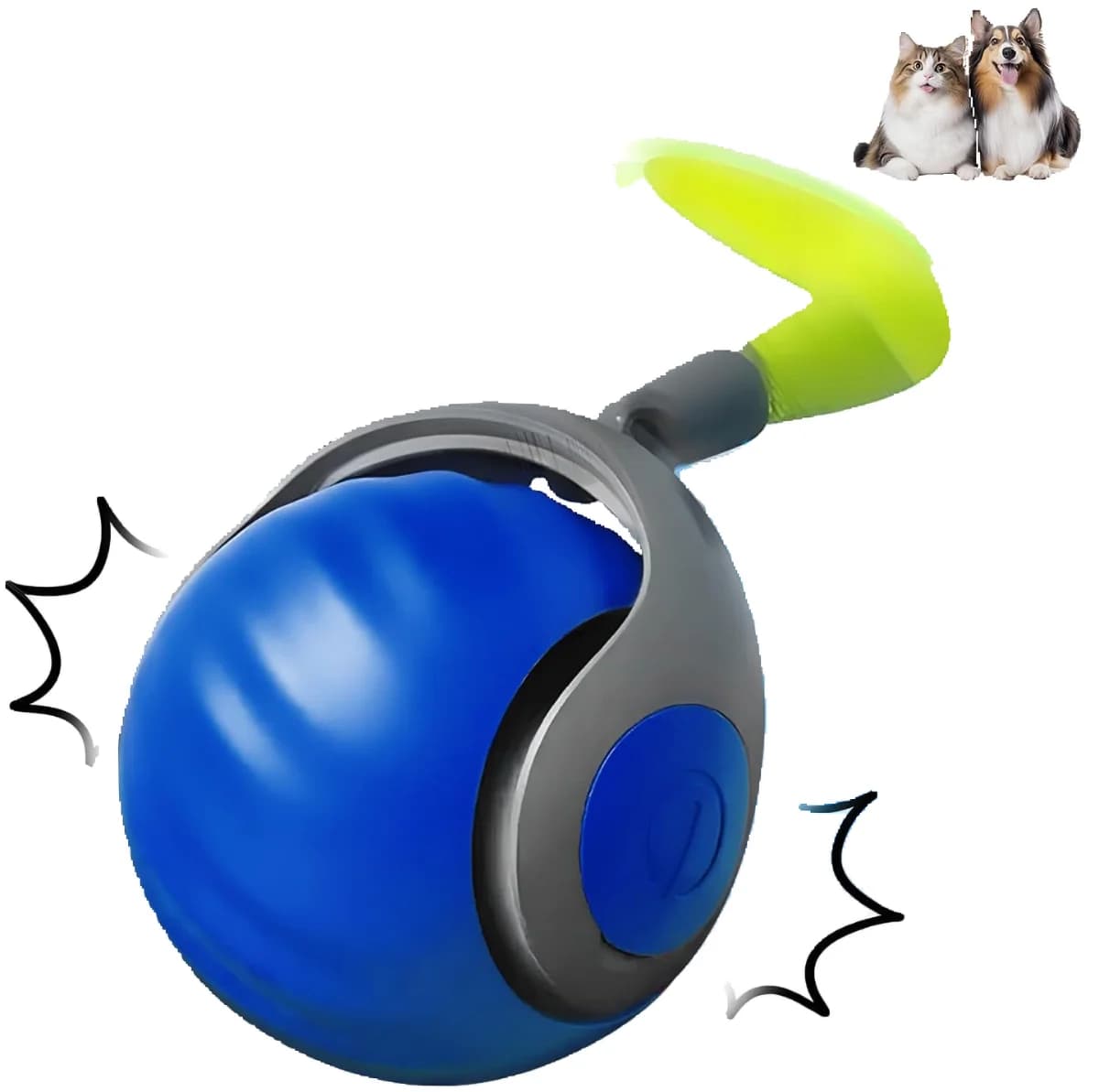 Jouet interactif intelligent pour chat, queue rapide 2.0, boule mobile automatique, pour chats et ch