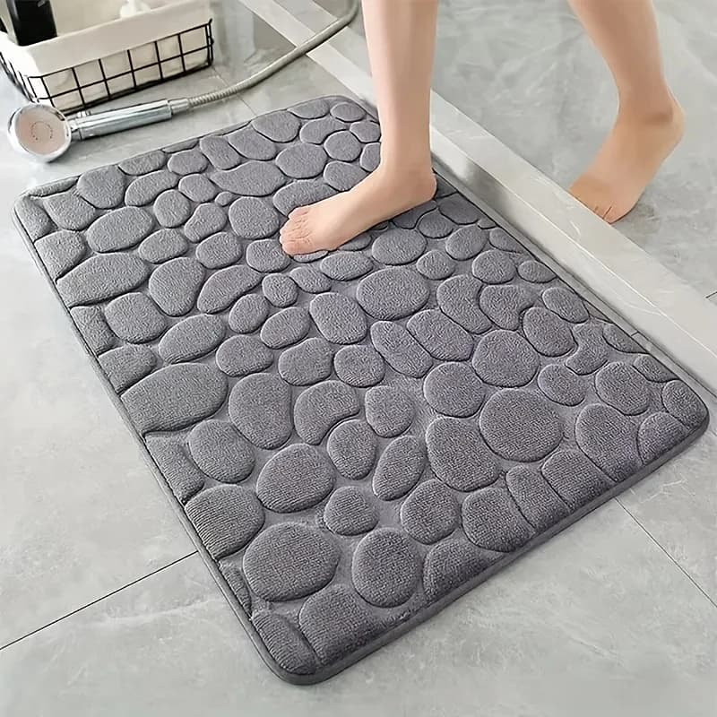 Tapis de bain en flanelle à mémoire de forme, séchage rapide, antidérapant, doux et confortable, lav
