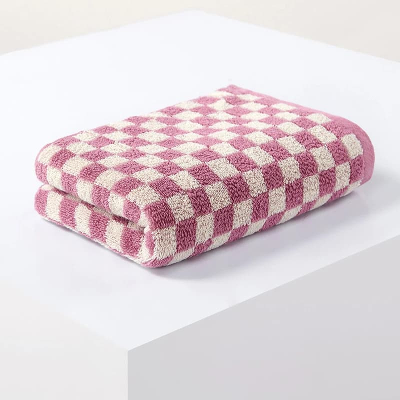 Battilo – ensemble de serviettes de bain en coton à carreaux, doux et absorbant, nettoyage quotidien
