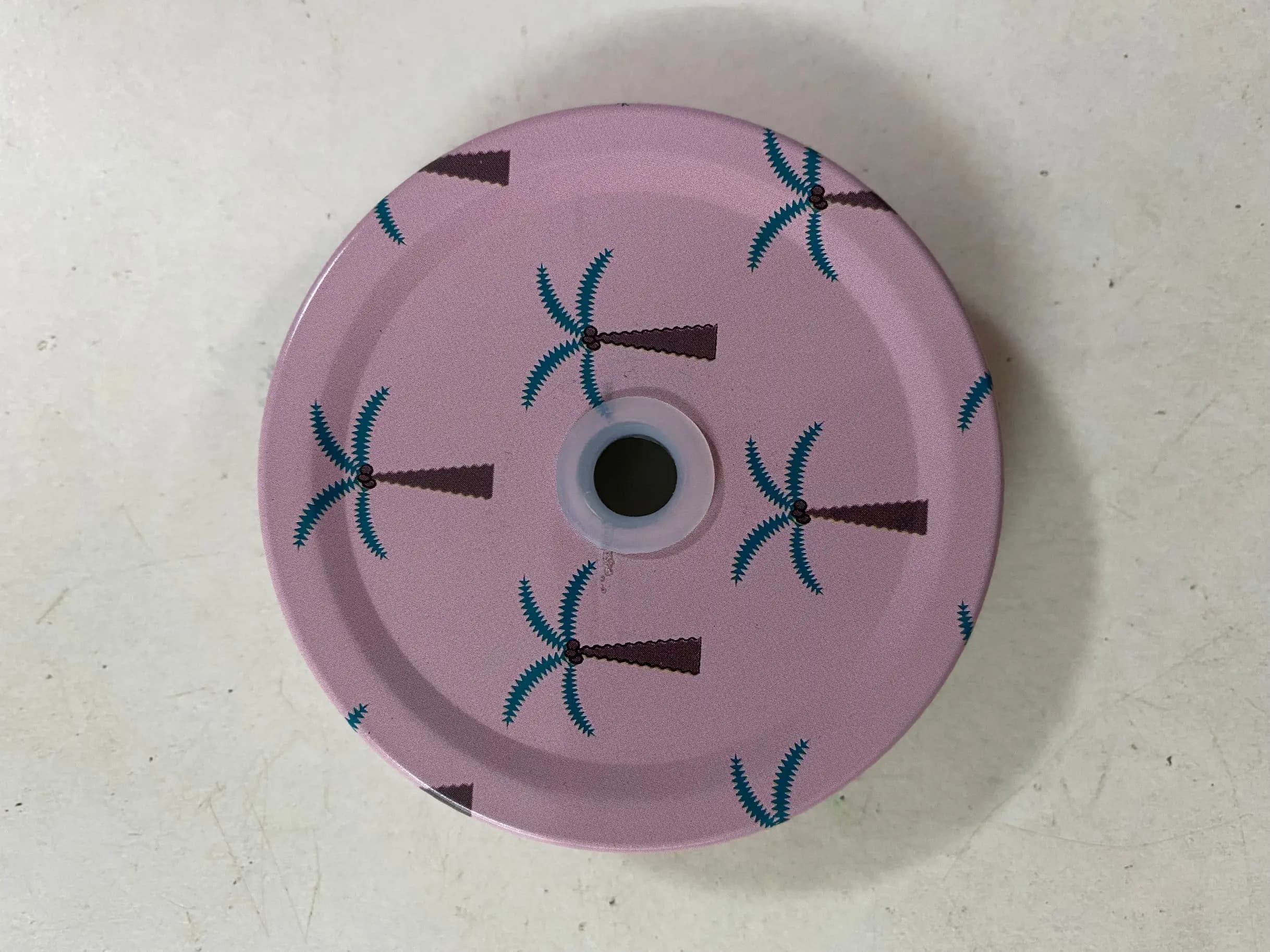 Couvercles de pot Mason en fer blanc perforé de couleur, avec trou de paille, couvercle en verre à b