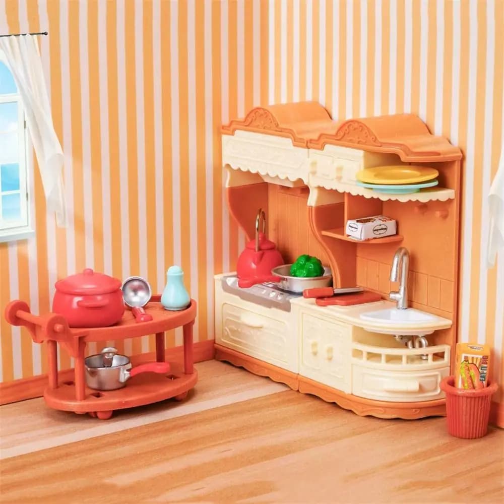 Mobilier miniature pour maison de poupée, pour enfants, jeux d'imitation, thèmes Forêt, Famille, Sal