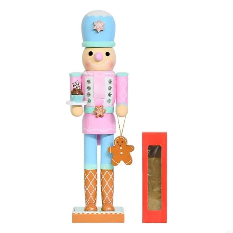Casse-noisettes en pain d'épices fabriqués à main, décorations noël, figurines en bois, ornement pou