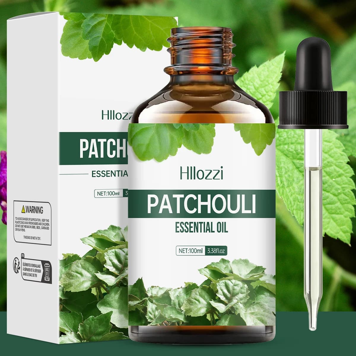 L'huile essentielle de patchouli convient au massage, à la douche, a un arôme spécial et est facile 