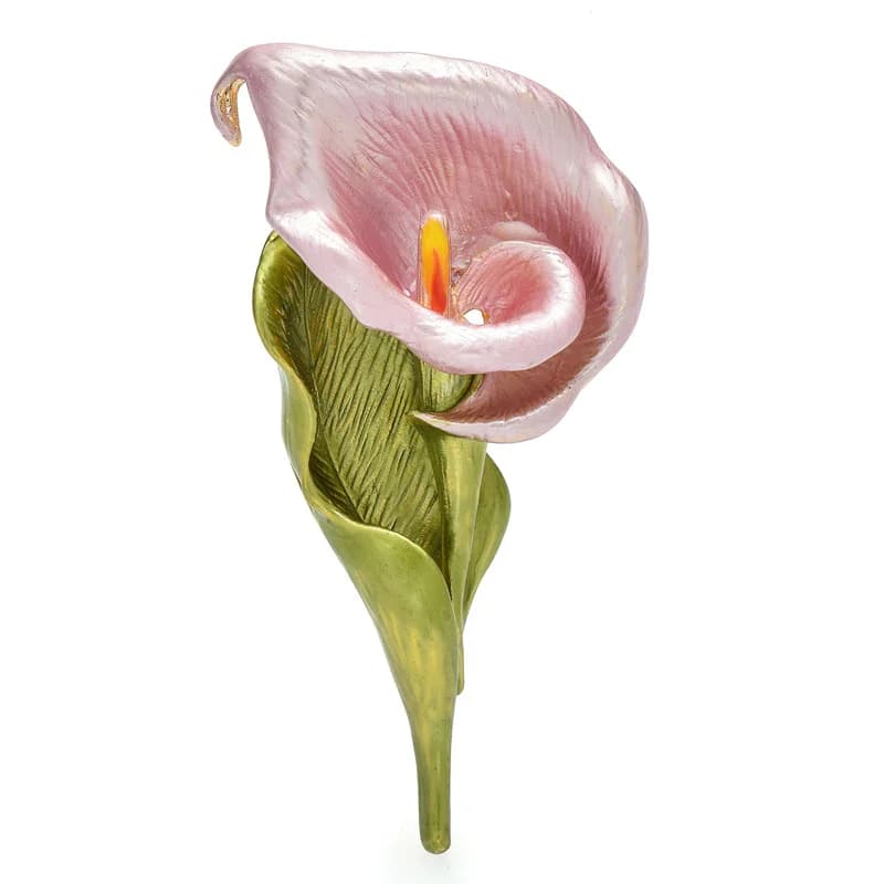 Broches raffinées et élégantes en forme de fleur de lys pour femmes, unisexes, pour fête, bureau, ca