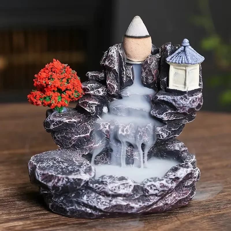 Porte-encens à reflux, brûleur d'encens en cascade, décoration d'intérieur, ornement d'aromathérapie