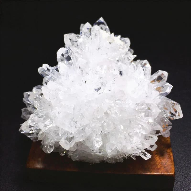 Grappes de cristal blanc naturel de haute qualité, 500 à 600g, pour la décoration de la maison